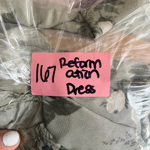 Reformation Floral Maxi Dress Stars in Verde Square Neck Green Womens 4 NEW - Picture 16 of 16